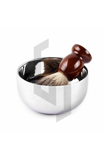 Shaving Bowl with Cover in Stainless Steel