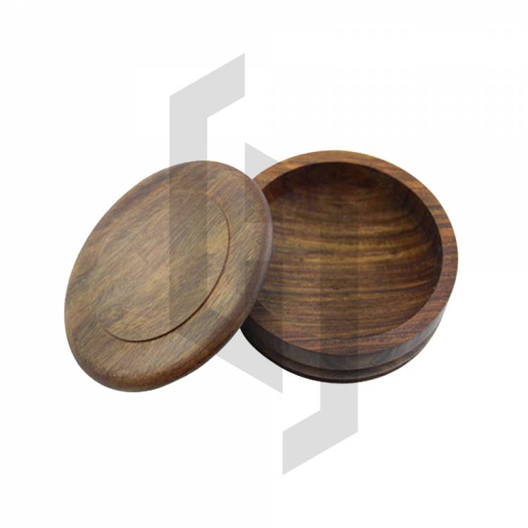 Handcrafted Wooden Shaving Bowl With Lid