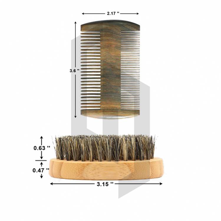 Beard Brush and Beard Comb kit for Men Grooming