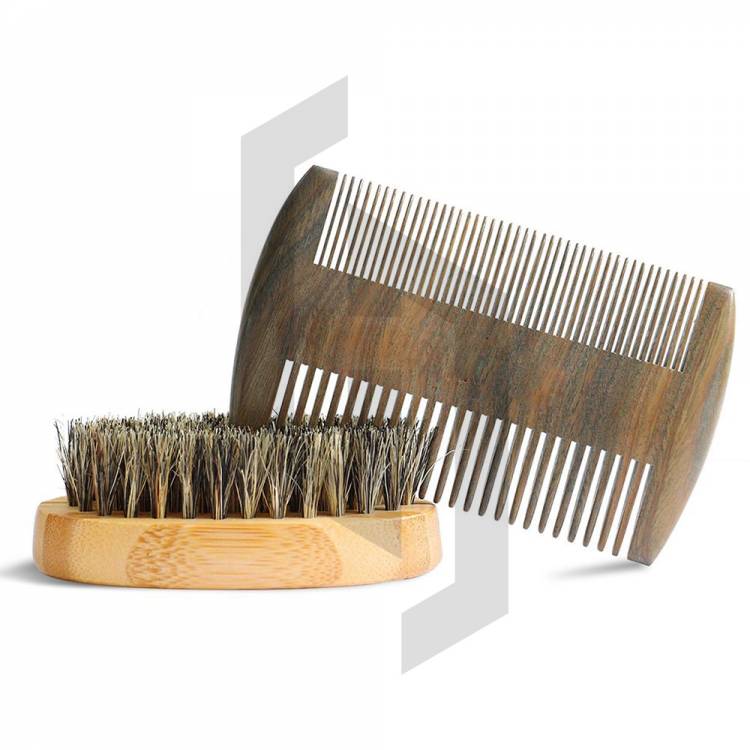 Beard Brush and Beard Comb kit for Men Grooming