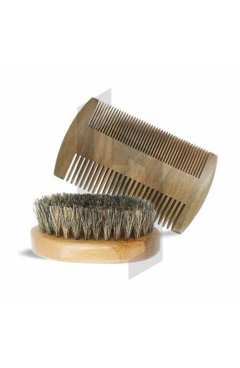 Beard Brush And Comb Set for Mens Care