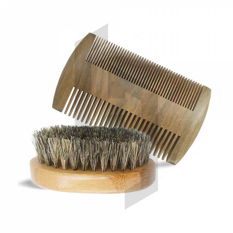 Beard Brush And Comb Set for Mens Care