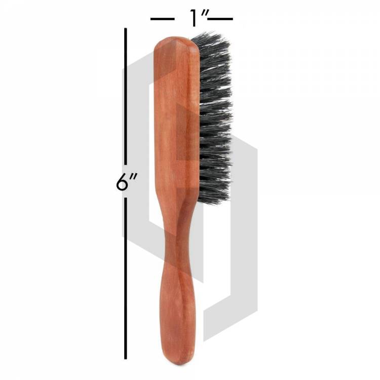 Boar Bristle Beard and Mustache Brush with Handle for Untangling Beard Hairs