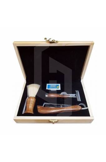 Shaving Set Wooden Gift Box for Men's