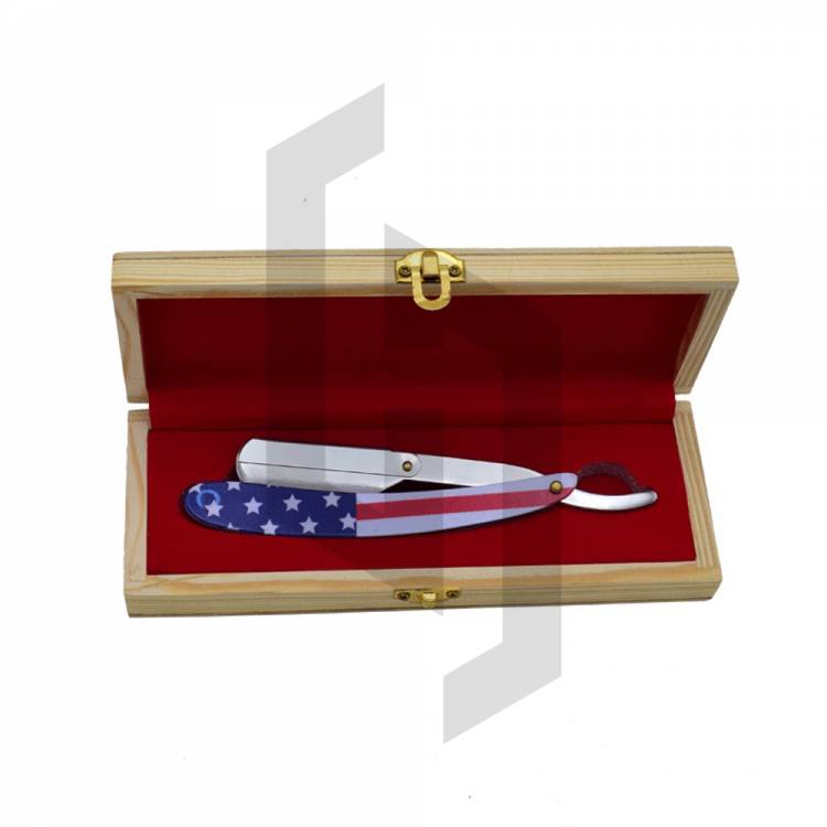 Straight Razor Wooden Box