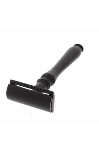 Black Oval Handle DE Safety Razor