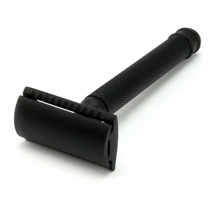 Black Coated Safety Razor Knurling Handle