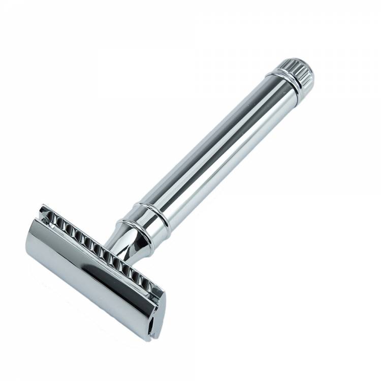 DE Razor Plain Handle Chrome Finish