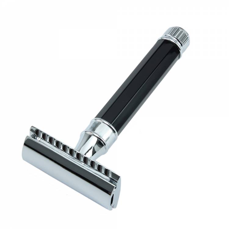 Black And Chrome DE Safety Razor