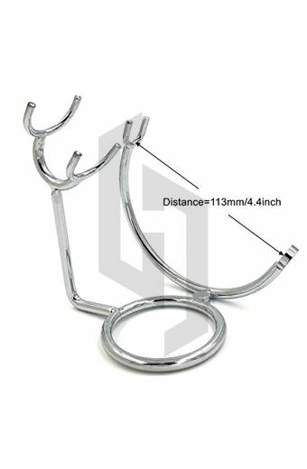 Stainless Steel Shaving Soap Bowl and Brush with Straight Razor Stand