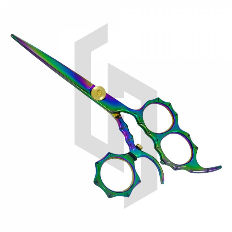 Barber Shear 3 Rings and Rest Finger Scissors for Barber Shop