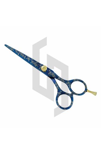 Blue Paper Coated Barber Hair Cutting Scissors