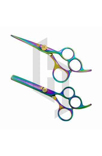 3 Ring Multi Color Barber Hair Cutting Scissors