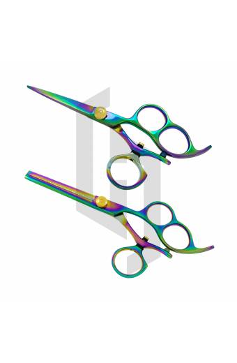 3 Ring Multi Color Hair Cutting Scissors