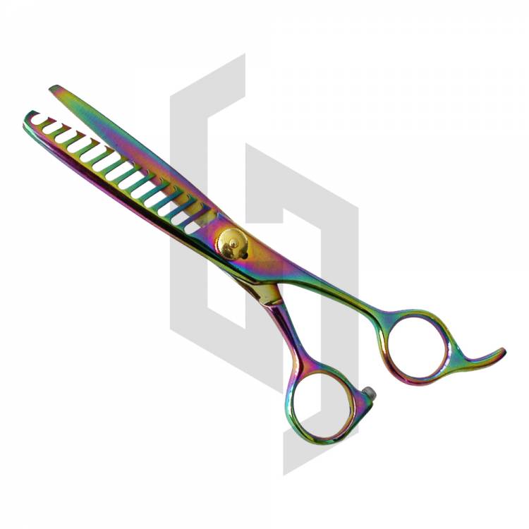 Multi Color Big Edges Half Thinning Barber Scissor