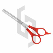 Pro Red Plastic Handle Thinning Scissors And Shears