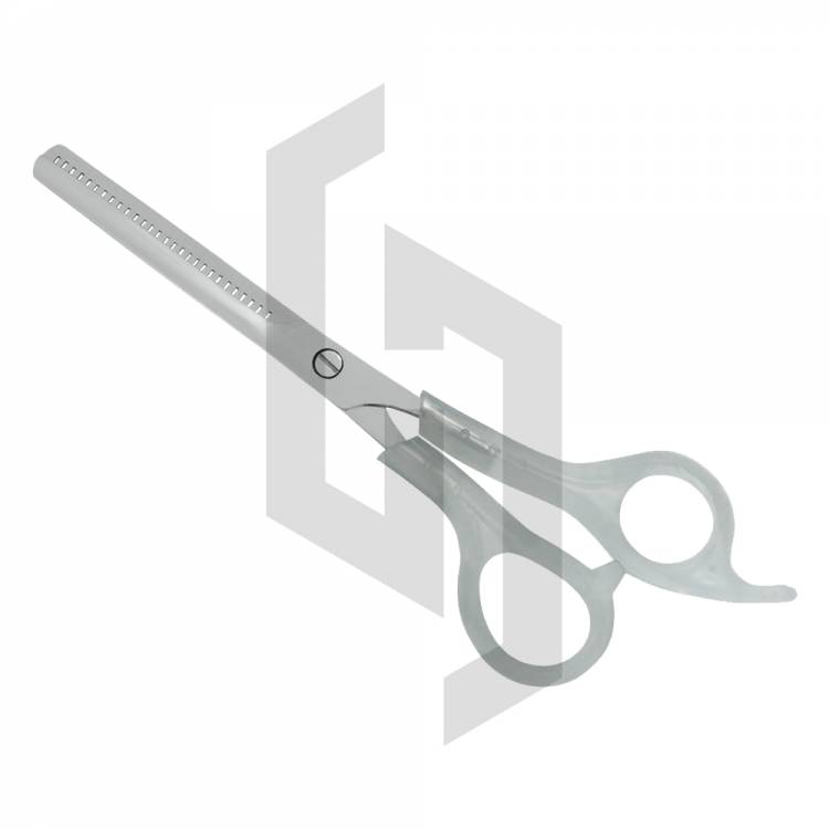 Pro White Plastic Handle Thinning Scissors And Shears