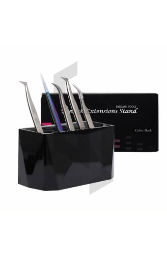 Black Eyelash Extension Tweezers Stand