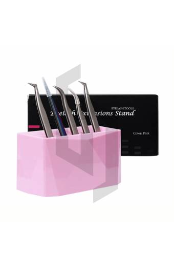 Pink Eyelash Extension Tweezers Stand