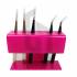 6 Pcs Black Eyelash Extension Tweezers Stand