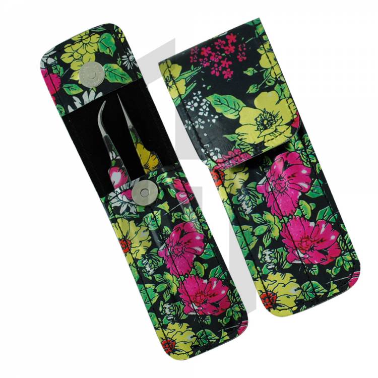 Eyelash Extension Tweezers Set in Flower Paper Coated