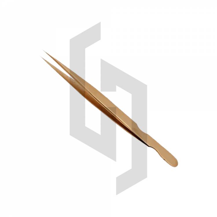 Gold Plasma Coated Eyelash Extension Tweezers Set