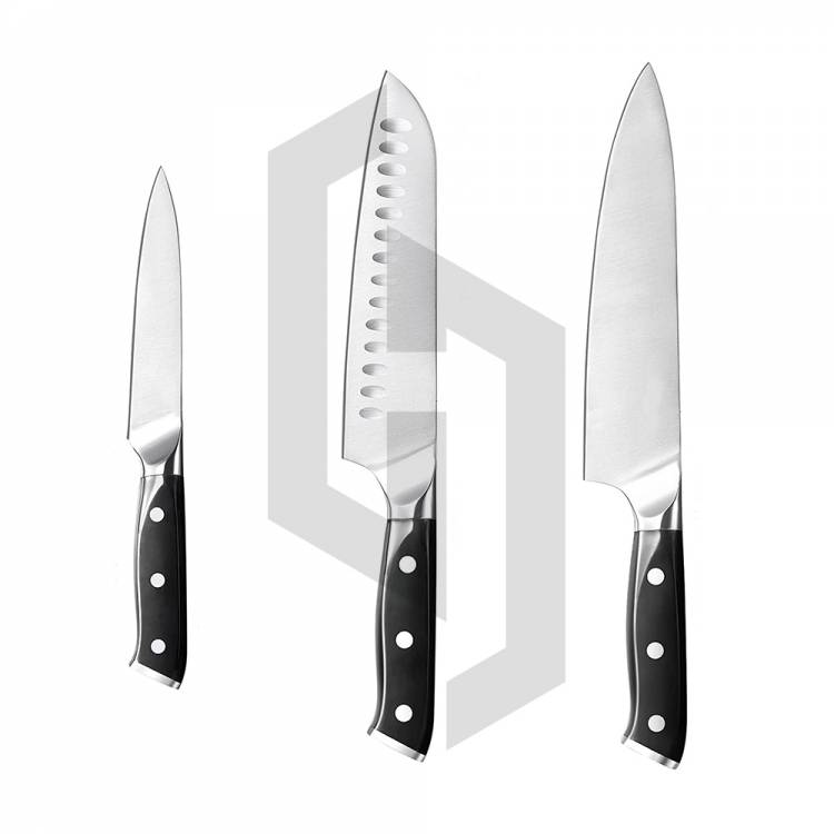 3Pcs Kitchen knife Set Stainless Steel