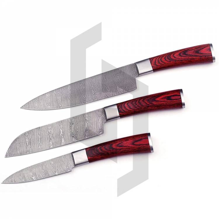 3Pcs Damascus Kitchen knife Set