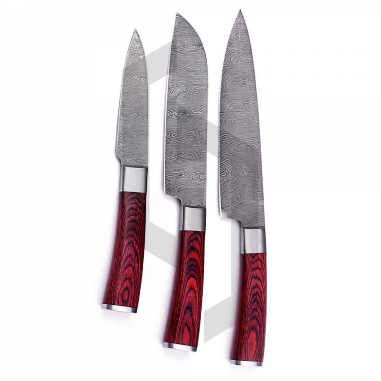 3Pcs Damascus Kitchen knife Set