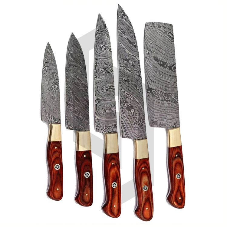 Beautiful Damascus Chef Kitchen Set