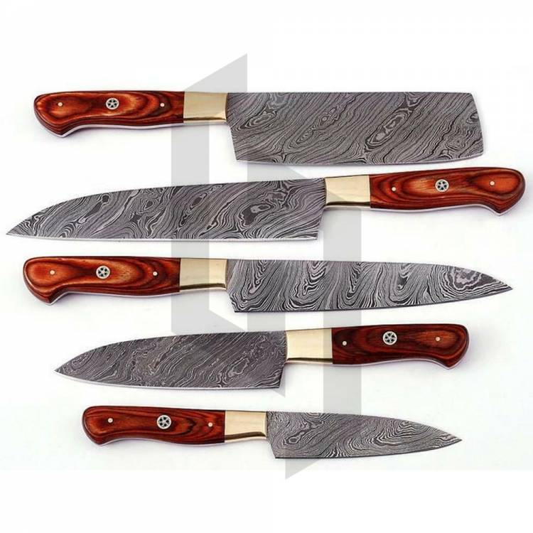 Beautiful Damascus Chef Kitchen Set