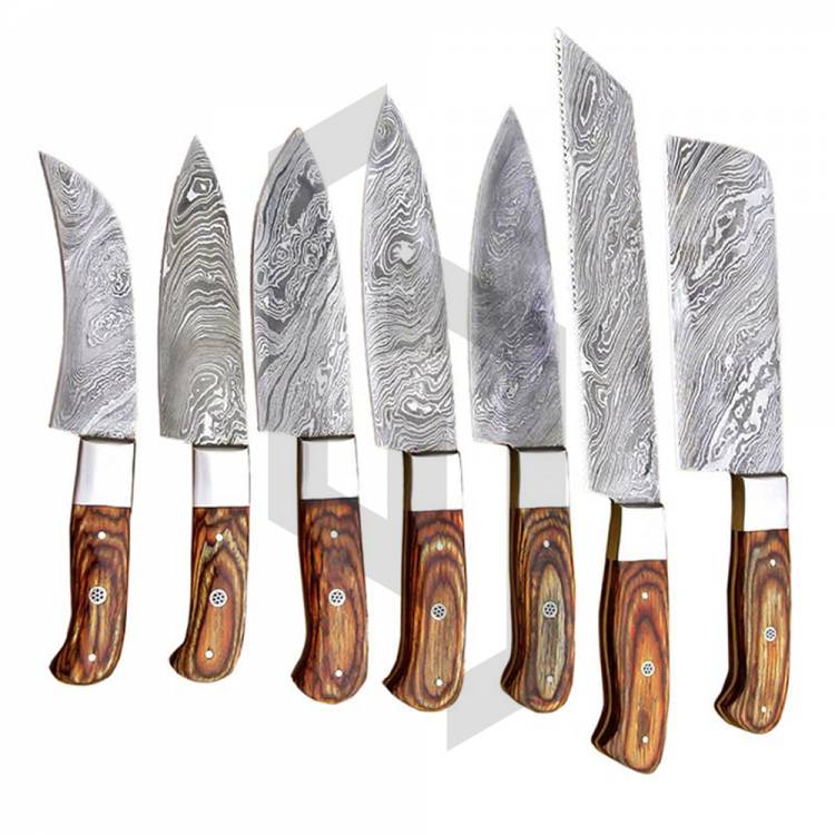 Handmade Damascus Chef Knife Set