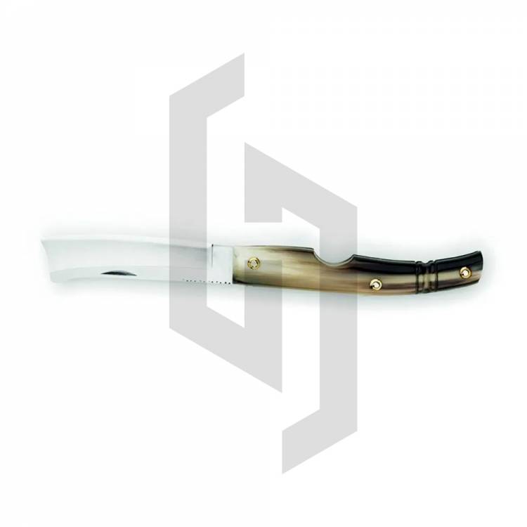 Coltellerie Berti Regional knife RASOLINO ox horn cigar cutter