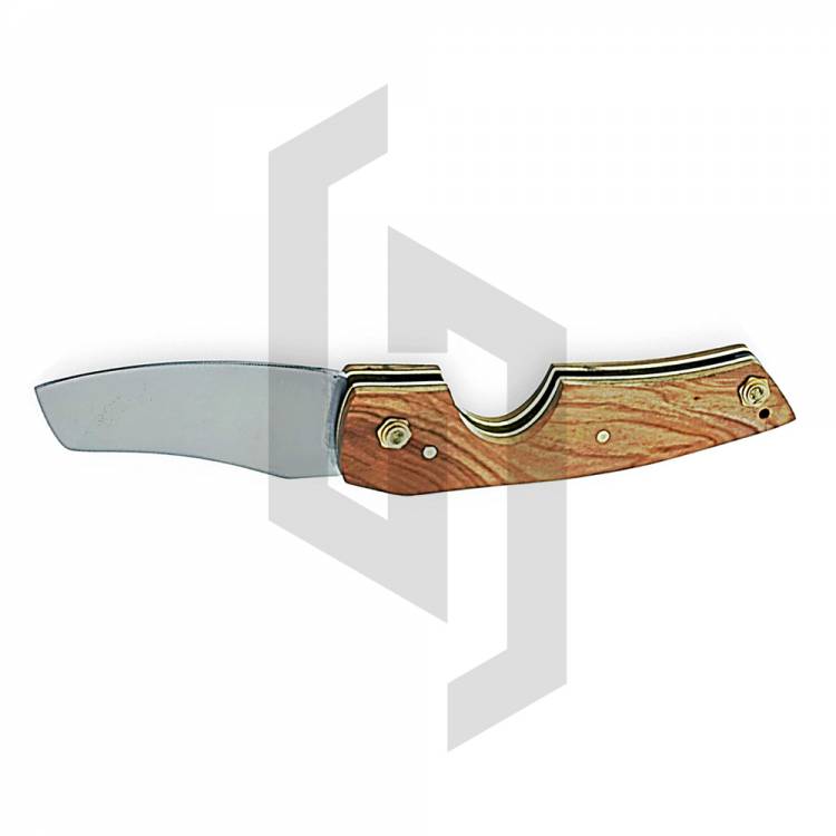 Cigar Cutter Knife with Natural Wood Handle