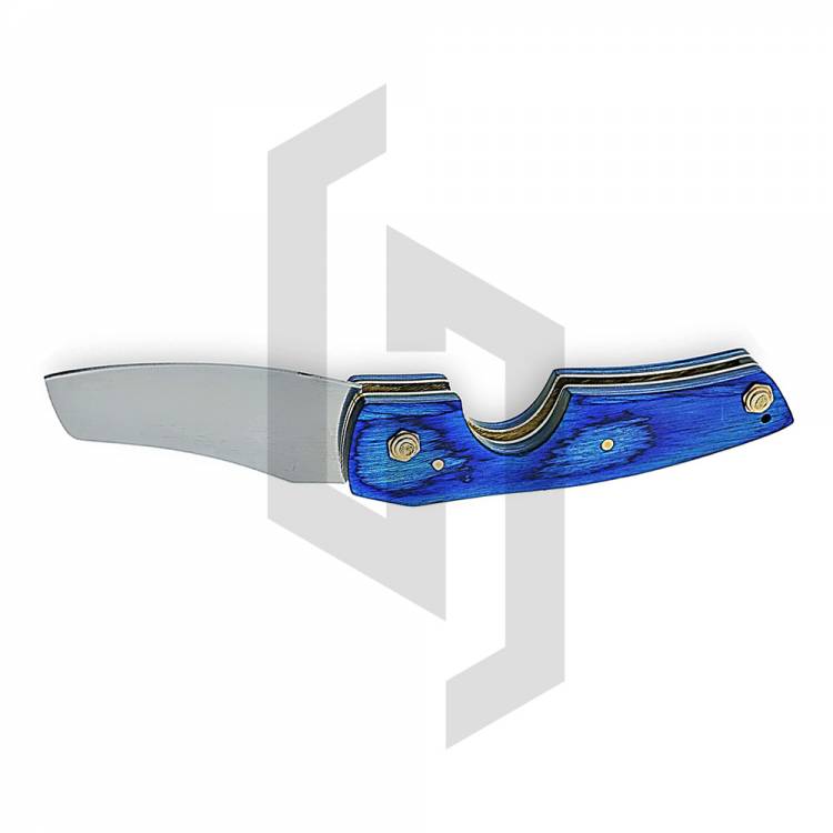 Cigar Cutter Knife with Blue Handle