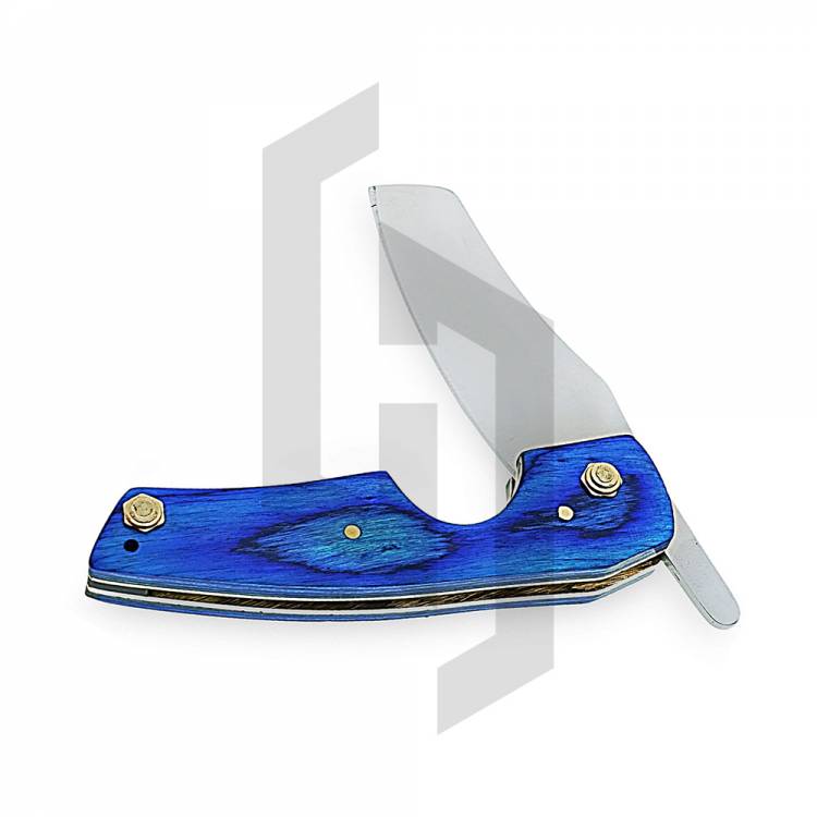 Cigar Cutter Knife with Blue Handle