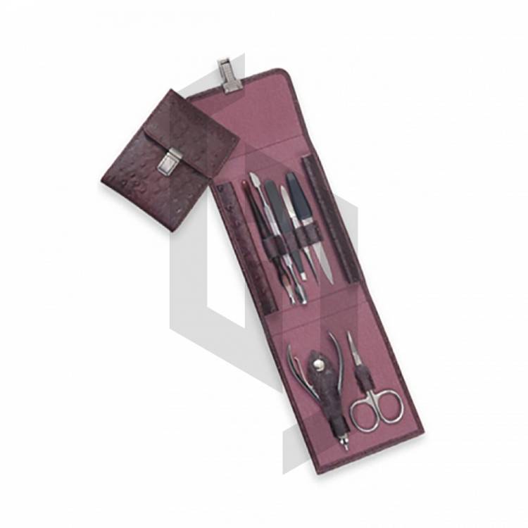 Manicure Nail Care 7 Piece Leather Kit