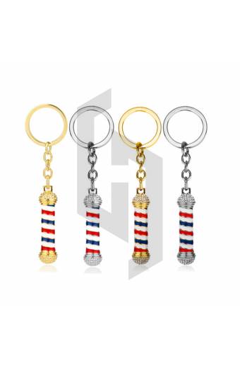 Barber pole Key-chain