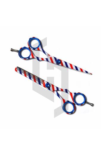 Barber Scissors 5 PCs Leather Kit