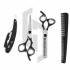 Black And Chrome Barber Scissors Kit