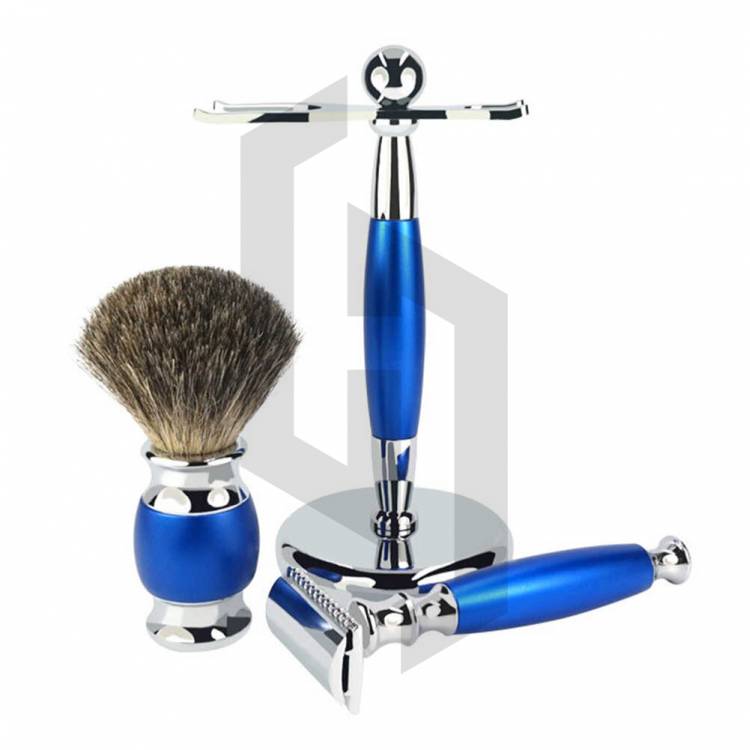 Royal Blue 3 Pieces Shaving Kit for Mens