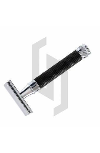 Traditional 3 Diamond Black DE Safety Razor Closed Comb