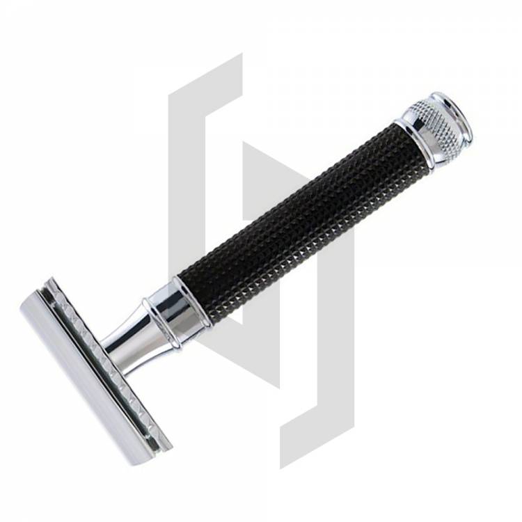 Traditional 3 Diamond Black DE Safety Razor Closed Comb