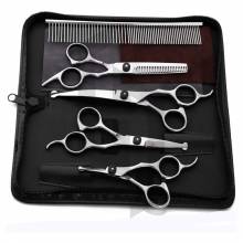 Professional Dog Grooming Scissors Set with Round Tip Cutting Curved Scissors