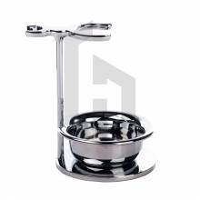 3 Piece Shaving Brush Stand And Safety Razor Stand With Bowl