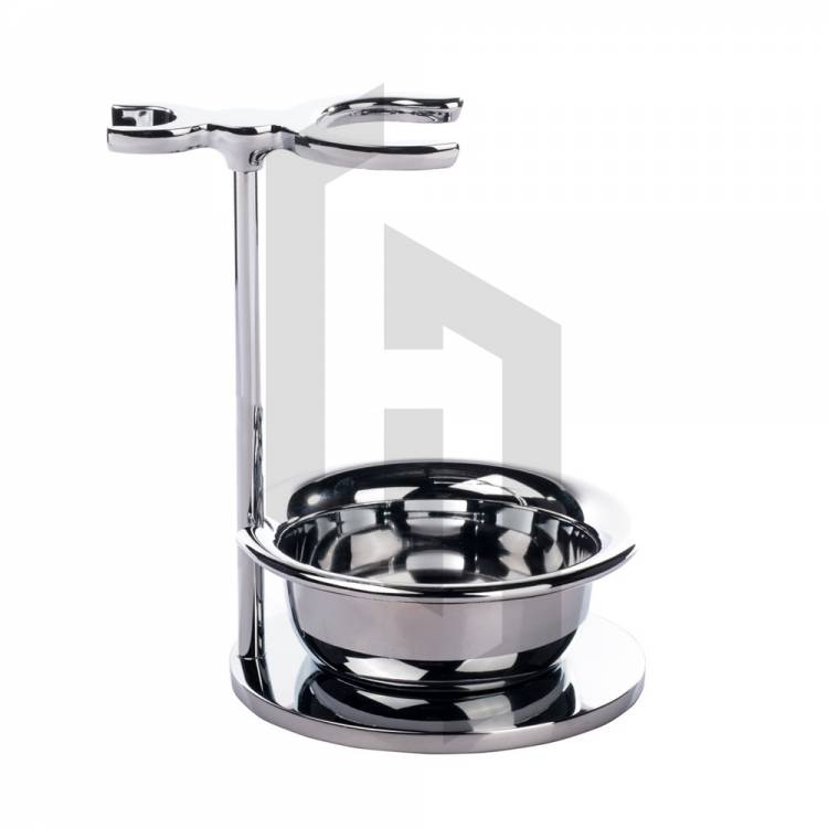 3 Piece Shaving Brush Stand And Safety Razor Stand With Bowl