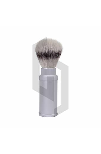 Shiny Chrome Travel Shaving Brushes