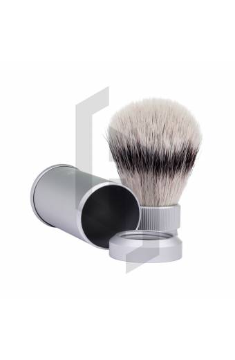 Shiny Chrome Travel Shaving Brushes