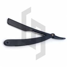 Full black disposable straight razor for mens shaving