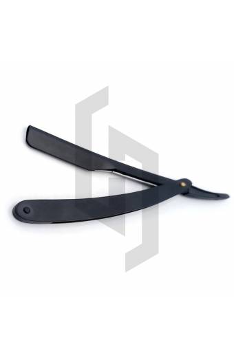 Full black disposable straight razor for mens shaving